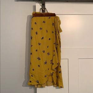 Faithfull The Brand floral, ruffled, wrap skirt